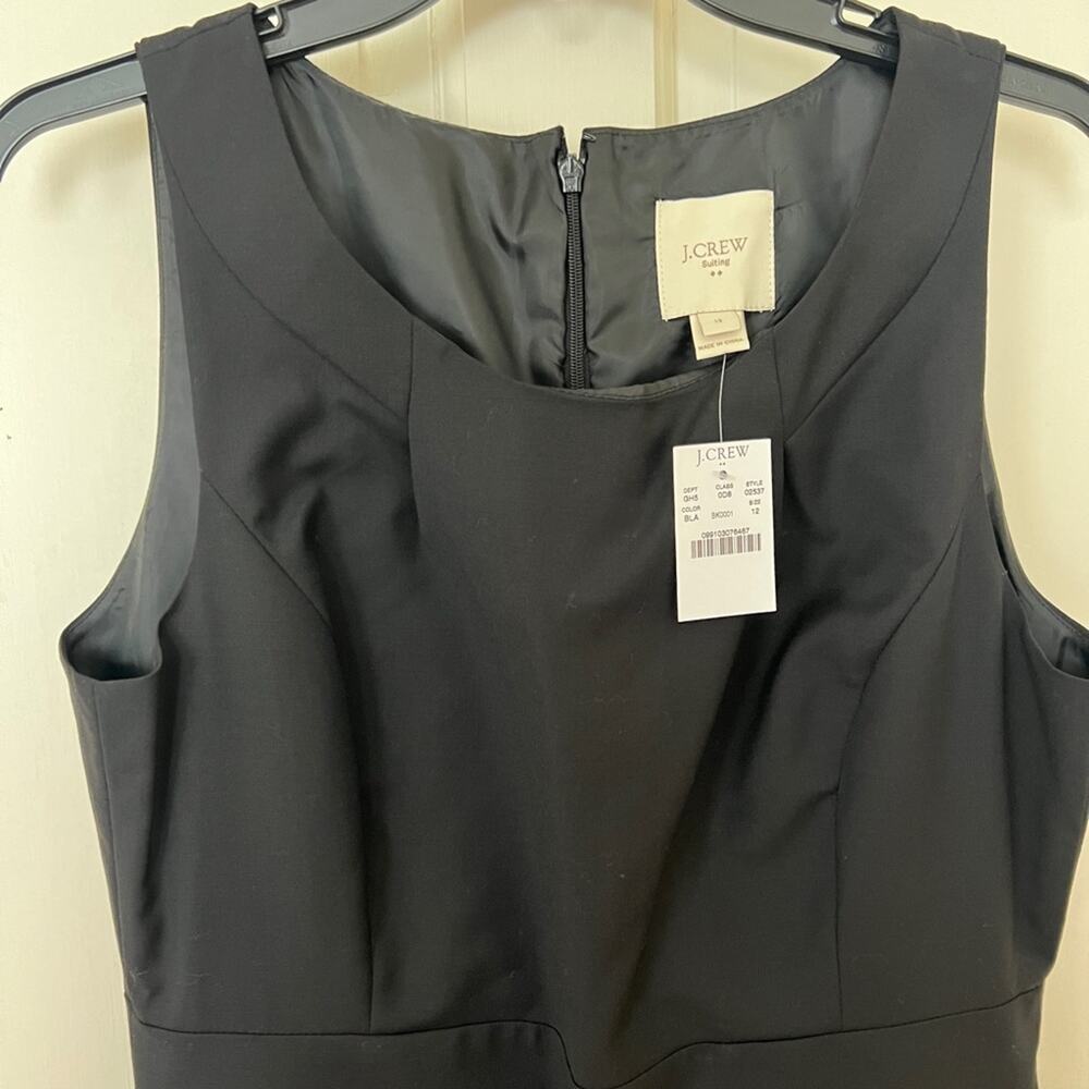 J.Crew Factory black tailored shift dress in lightweight wool - 12 - Picture 3 of 6